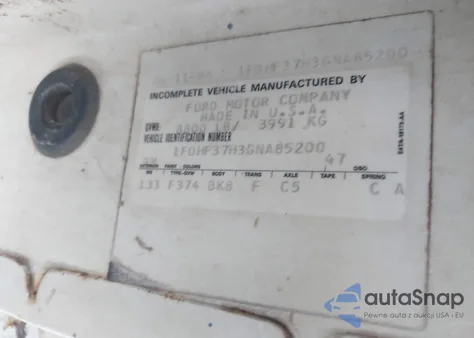 1986 Ford F350 from USA, damaged, VIN 1FDHF37H3GNA85200